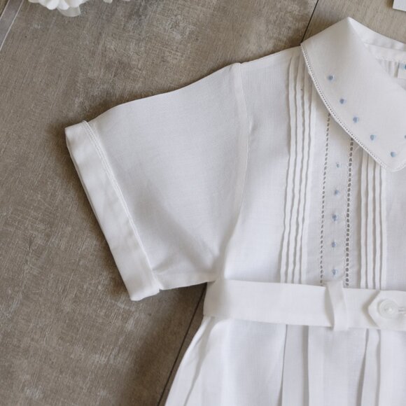 Feltman Brothers Heirloom White Romper Creeper RARE DESIGN Steamboat 6 Month NWT - Picture 3 of 4